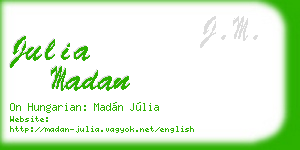julia madan business card